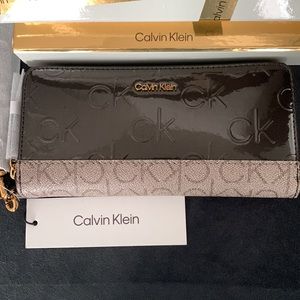 Calvin Klein Monogram Zipper Wallet